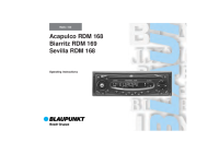 Blaupunkt Acapulco-RDM-168 - Owners Manual